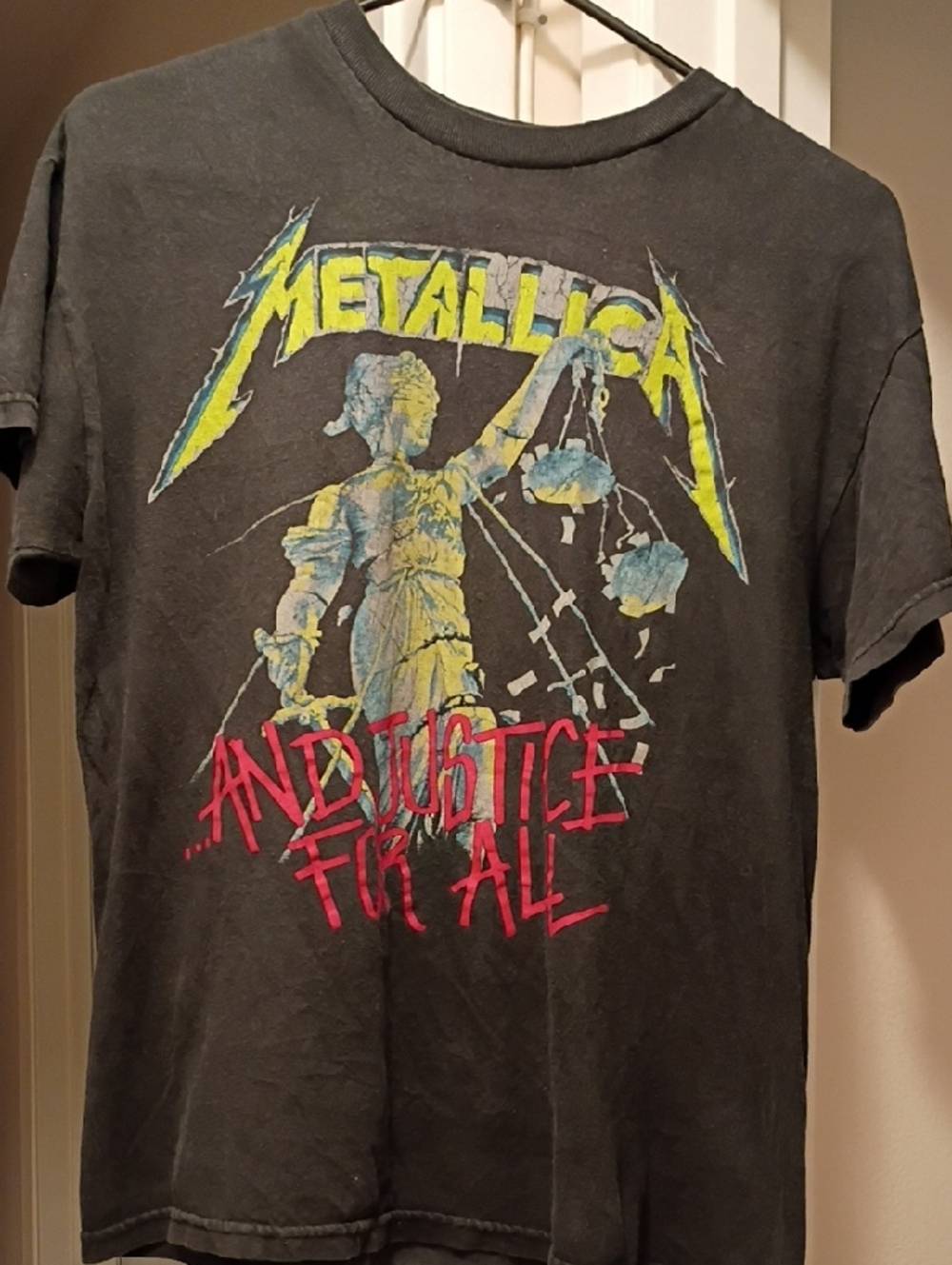 Metallica Justice For All Two Sided Tour Shirt Single Stich Used Great Fade